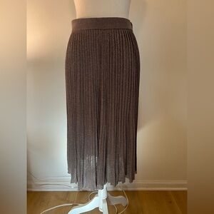 Club Monaco Pleated Knit Lurex Skirt size Small